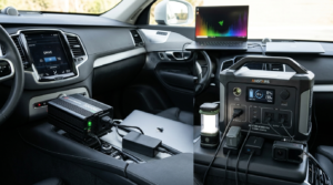 Invertor auto de 12V și stație portabilă de energie LiFePO4 pentru alimentare off-grid
