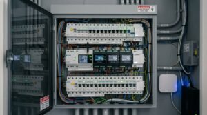 Tablou electric inteligent cu relee smart conectate la un sistem EMS casnic pentru autoconsum solar