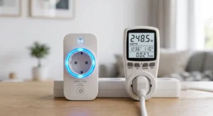 Comparație între o priză inteligentă Smart Wi-Fi cu monitorizare de consum și un wattmetru digital de priză