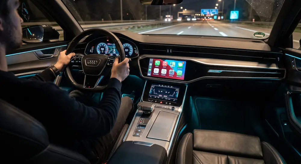 Modul interfata CarPlay si Android Auto Wireless conectat la ecranul original al masinii